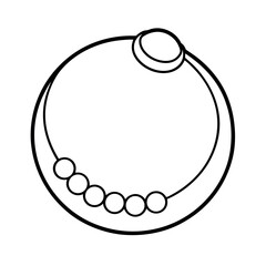 Handmade Bead Outline Line Art Vector Style
