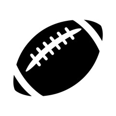 American football vector illustration with stripes and stitching in black and white