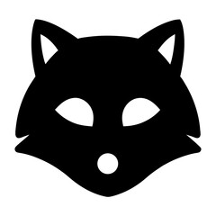 Stylized fox head silhouette with minimalist design and geometric shapes