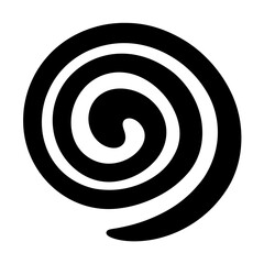 Hypnotic Black and White Spiral Design, Circular Motion and Optical Illusion