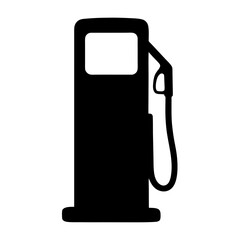Fototapeta premium Simple Black and White Image of a Gas Pump Dispenser Icon