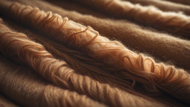 Brown alpaca hair and wool texture backdrop