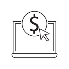 related to sales and marketing. Outline icon collection. Editable stroke. Vector illustration