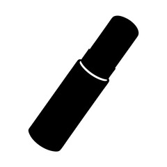 Sleek black lipstick case revealing a hint of product inside, minimalism