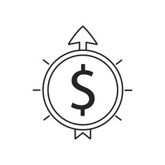 related to sales and marketing. Outline icon collection. Editable stroke. Vector illustration