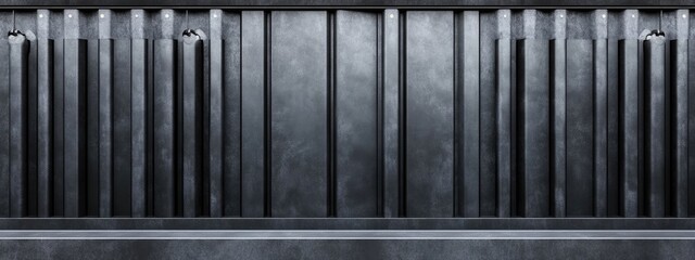 Dark, vertical, textured panels