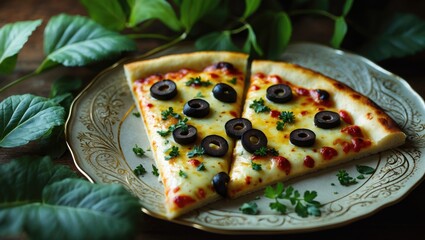 Cheese Manakish is comparable to a cheese pizza without sauce and is commonly made with salty cheese.