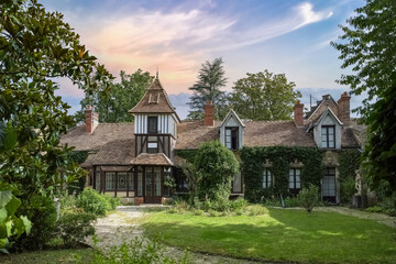 Barbizon, a village of painters well known in France, typical house
