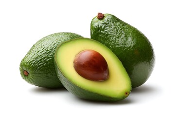 Fresh Ripe Avocados Ready to Eat Healthy Green Fruit Vitamins Food Diet Nutrition