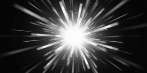 Fototapeta premium abstract monochrome light burst in dark