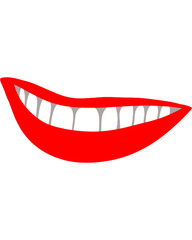 woman mouth with red lips