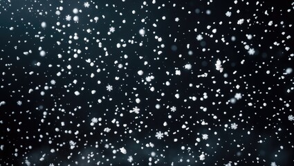 Snowstorm and Snowflake Pattern on Transparent Background with Motion Effect