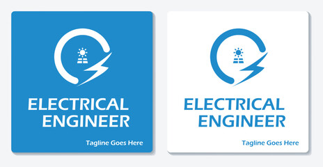 Electrical Solar Panel Logo Icon Vector Flat Design For All Division