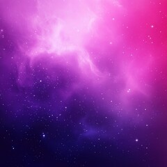 Fototapeta premium Dreamy cosmic vista of pink and purple nebula with twinkling stars in deep space abstract background