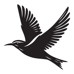 Subtle Flight Nightjar silhouette – Nightjar illustration – Minimalist Nightjar vector – Bird silhouette

