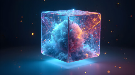 NFT cube, image created using AI
