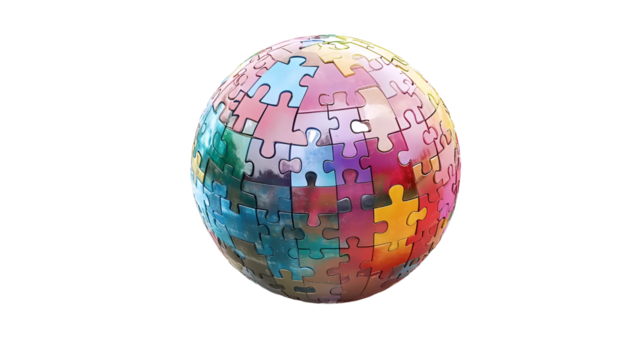 globe on white background