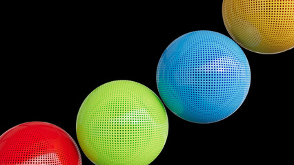 Colorful Perforated Balls Background - Abstract Playful Texture