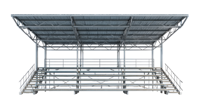 Grandstand structure for outdoor events and sports activities