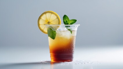 Fresh ice tea with charming colors