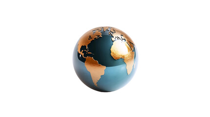 earth globe on white background