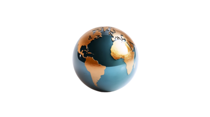 earth globe on white background