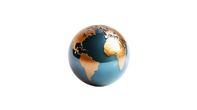 earth globe on white background