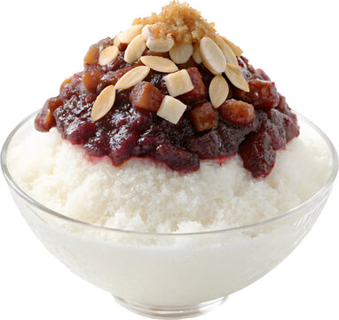 Close-Up of Patbingsu Korean Dessert