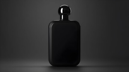 Obraz premium Matte black perfume bottle, image created using AI