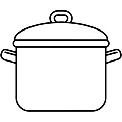 cooking pot isolated on white