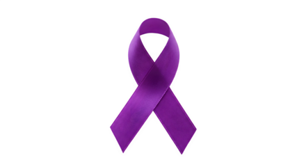 Purple Awareness Ribbon Isolated on White Background, Violet Support Ribbon Symbol on white background, Purple Ribbon Awareness Icon