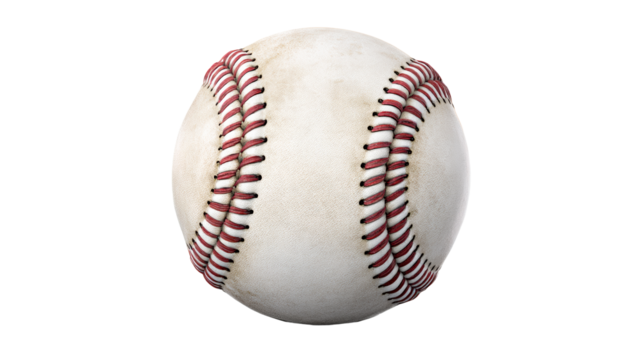 Classic baseball on transparent background for sports design