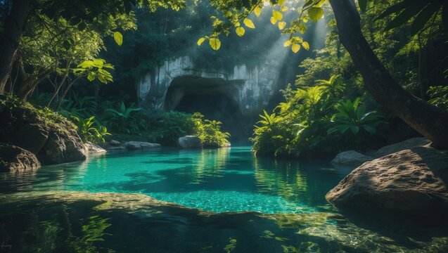 Cenote Azul breathtaking natural attraction