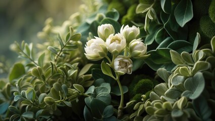 Macro photograph of flower buds