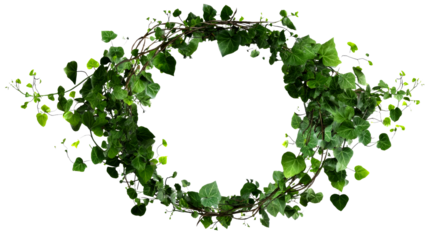 Green ivy wreath for decoration and design projects