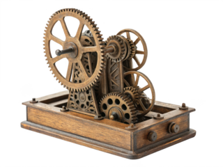 Vintage mechanical toy PNG, antique wind-up toy PNG, retro collectible toy PNG, nostalgic tin toy PNG, transparent background image