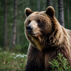 Obraz premium brown bear in the forest