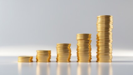 Coins arranged in a stack