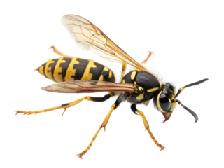 Wasp PNG, flying insect PNG, aggressive yellow jacket PNG, stinging bug PNG, transparent background image