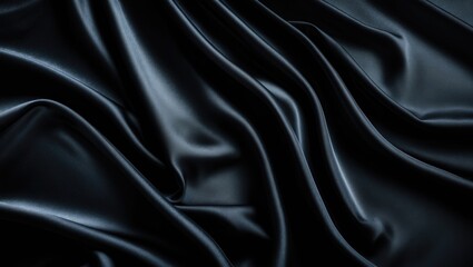 Black satin silk surface with texture