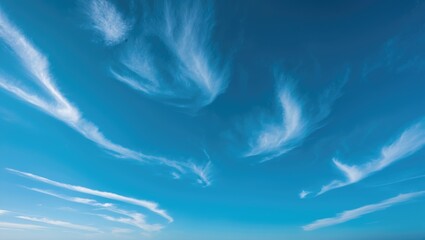 Unclouded blue sky so clear it appears as a painting