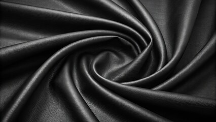 Fototapeta premium Black Leather Swirl Texture, Composition, Abstract Photography, Leather Texture, Abstract Background Leather,Texture