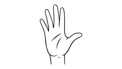 simple hand silhouette vector illustration