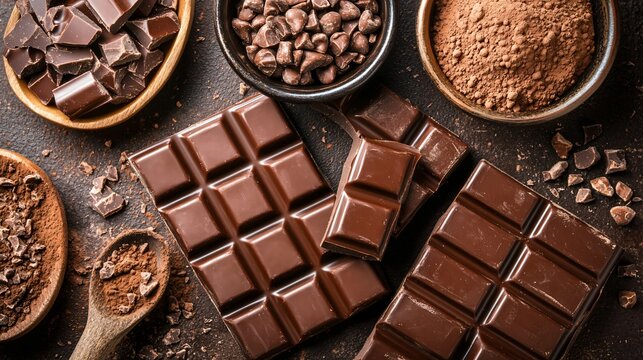 Close-up Quality Control Testing Chocolate