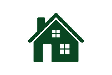 Green house simple icon real estate property home