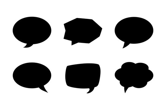 Speech bubbles vector set communication dialog box