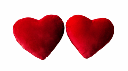 Red Heart-Shaped Cushions
