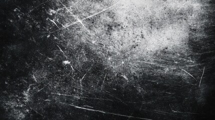 A 4K photo of dust and scratches on black surface, abstract background, texture layer for photo editor, old grunge filter effect.