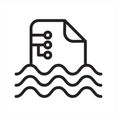 Data Lake simple line icon