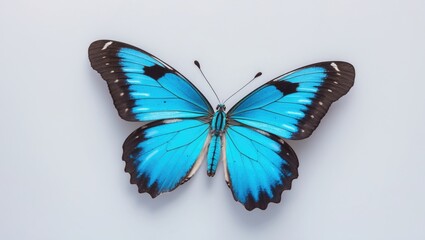 Obraz premium Beautiful monarch butterfly isolated against a white backdrop